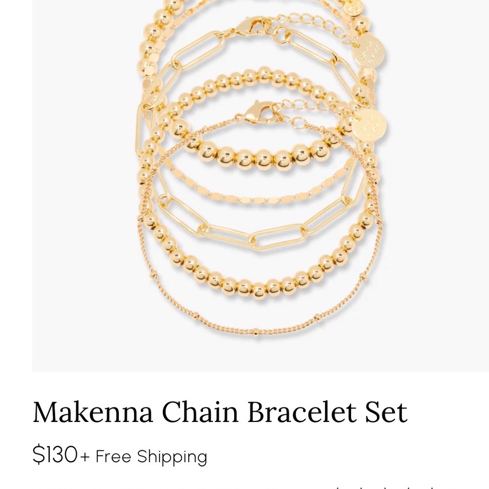 brook&york Gold Chain Bracelet Set